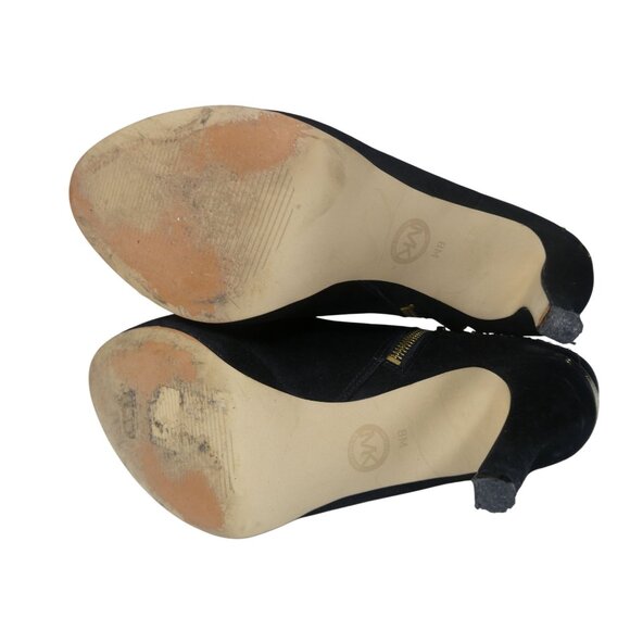 Michael Kors Women's Krista Open Toe Black Suede Heels Size‎ 8M - Picture 6 of 14